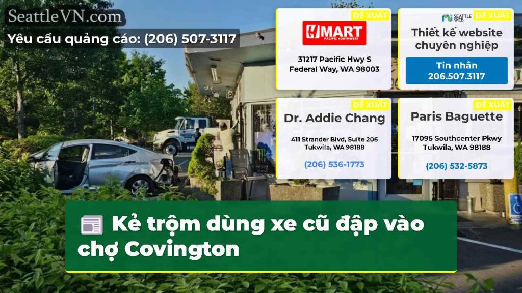 Kẻ trộm dùng xe cũ đập vào chợ Covington