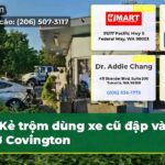 Kẻ trộm dùng xe cũ đập vào chợ Covington