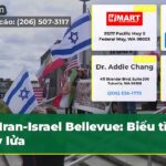 Iran-Israel Bellevue Biểu tình nảy lửa