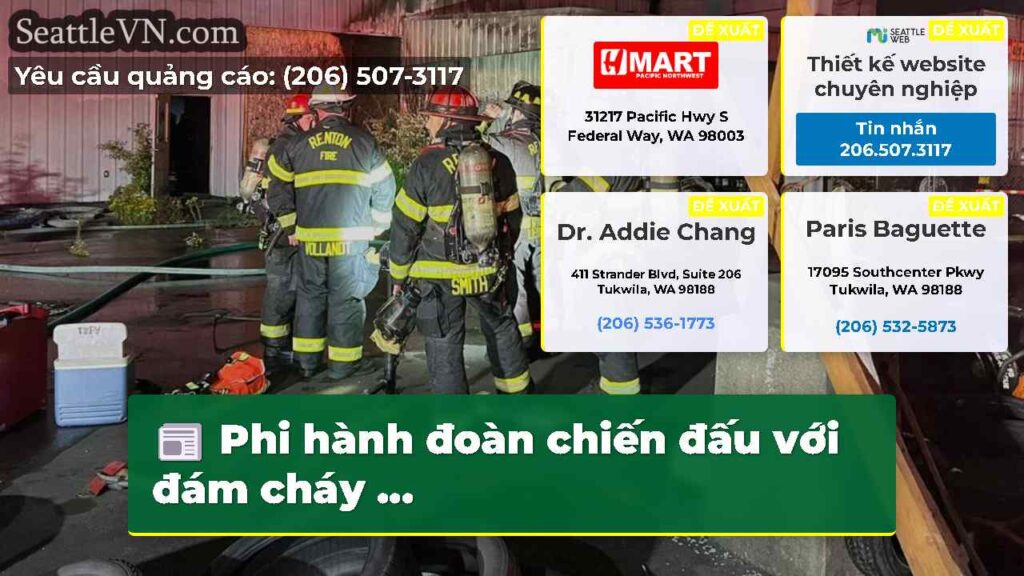 Phi hành đoàn chiến đấu với đám cháy ...