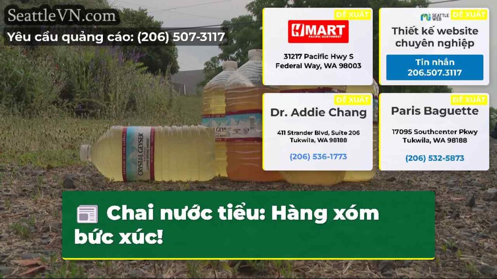 Chai nước tiểu: Hàng xóm bức xúc!