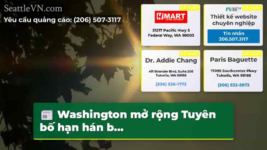 Washington mở rộng Tuyên bố hạn hán b...