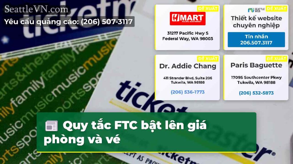 Quy tắc FTC bật lên giá phòng và vé