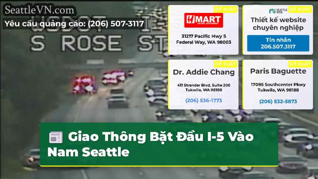 Giao Thông Bặt Đầu I-5 Vào Nam Seattle