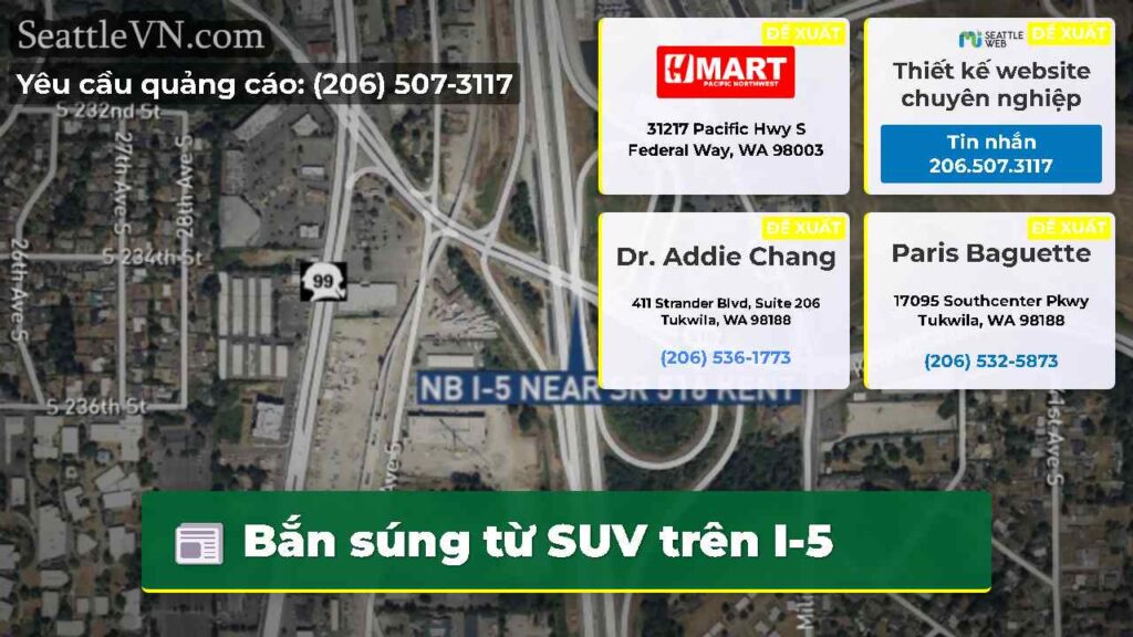 Bắn súng từ SUV trên I-5