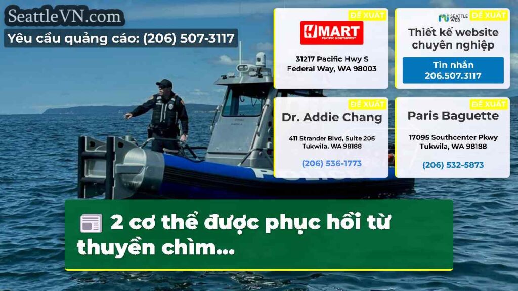 2 cơ thể được phục hồi từ thuyền chìm...