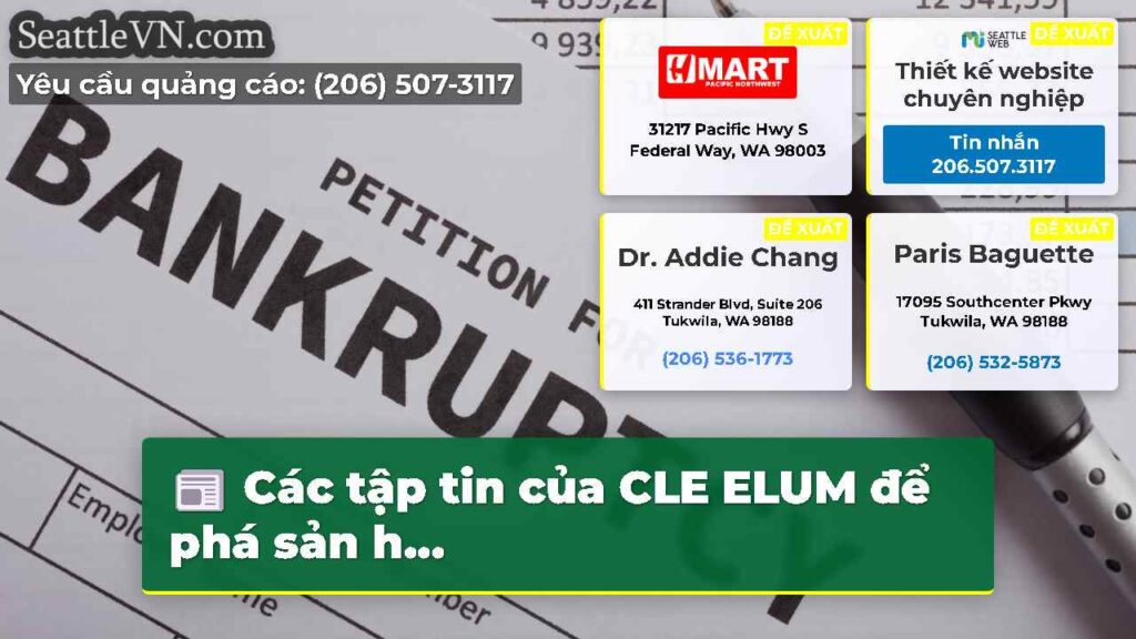 Các tập tin của CLE ELUM để phá sản h...