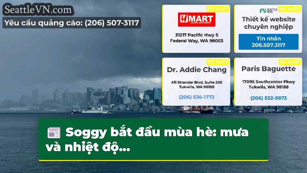 Soggy bắt đầu mùa hè: mưa và nhiệt độ...