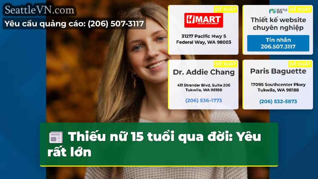 Thiếu nữ 15 tuổi qua đời: Yêu rất lớn