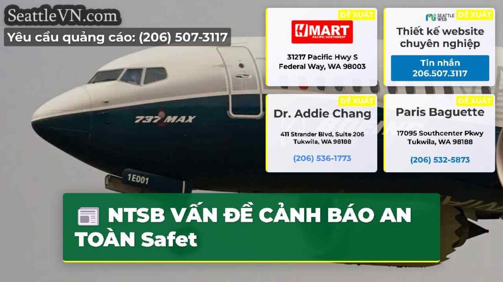 NTSB VẤN ĐỀ CẢNH BÁO AN TOÀN Safet
