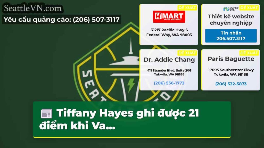 Tiffany Hayes ghi được 21 điểm khi Va...