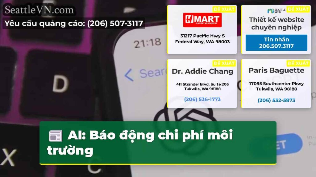 AI: Báo động chi phí môi trường