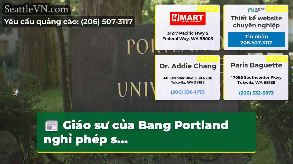 Giáo sư của Bang Portland nghỉ phép s...