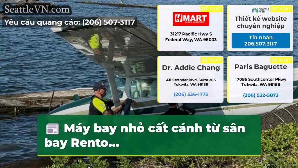 Máy bay nhỏ cất cánh từ sân bay Rento...