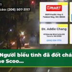 Người biểu tình đã đốt cháy Lime Scoo…