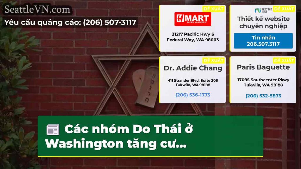 Các nhóm Do Thái ở Washington tăng cư...