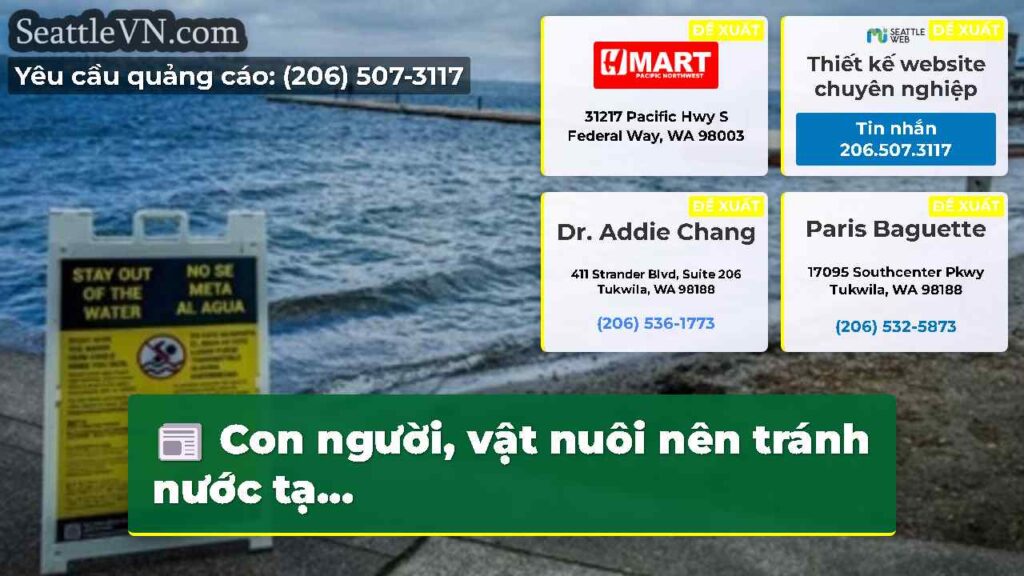 Con người, vật nuôi nên tránh nước tạ...