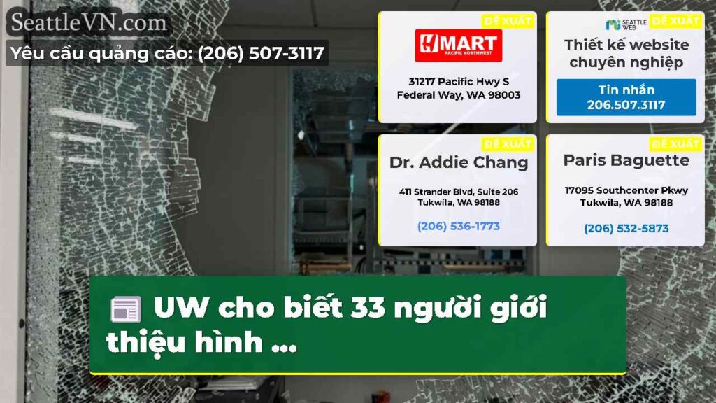UW cho biết 33 người giới thiệu hình ...