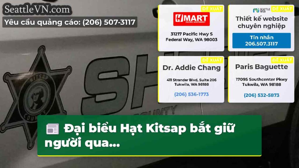 Đại biểu Hạt Kitsap bắt giữ người qua...