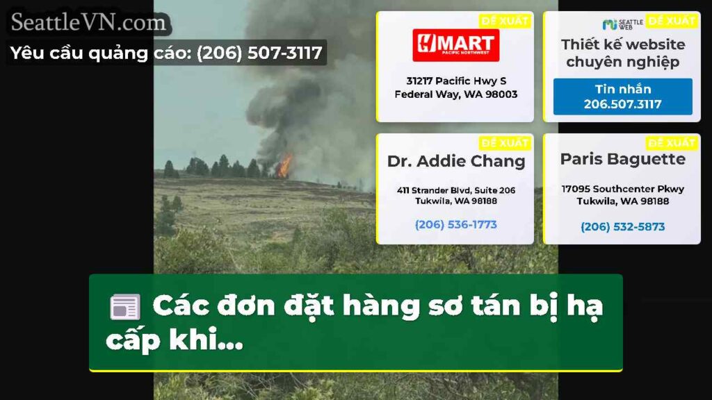 Các đơn đặt hàng sơ tán bị hạ cấp khi...