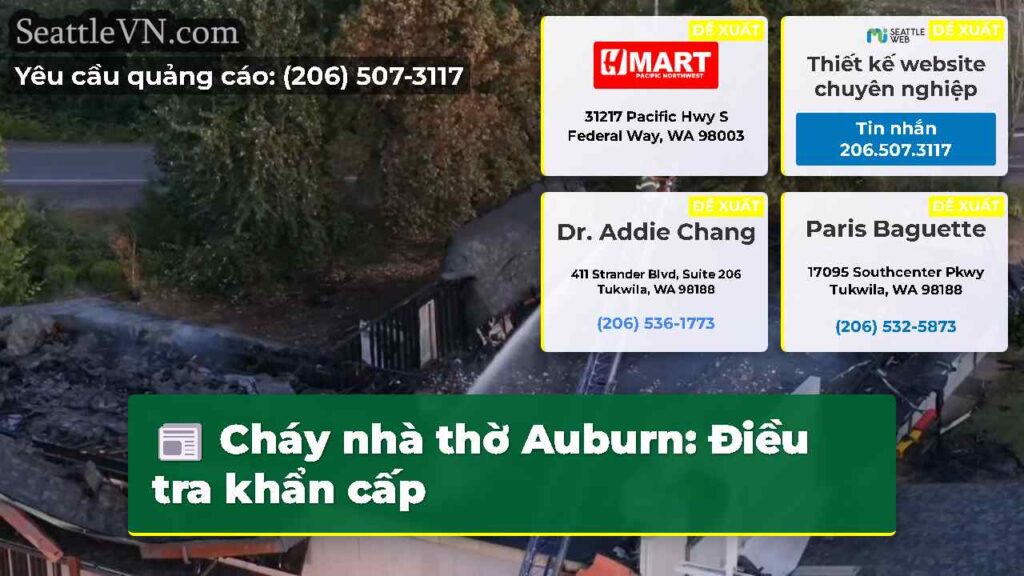 Cháy nhà thờ Auburn: Điều tra khẩn cấp
