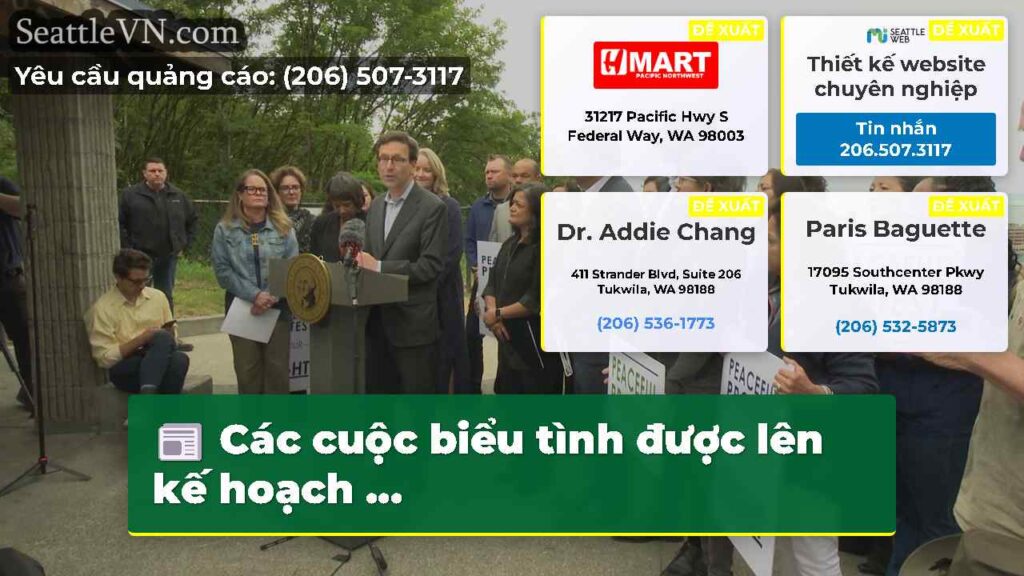 Các cuộc biểu tình được lên kế hoạch ...