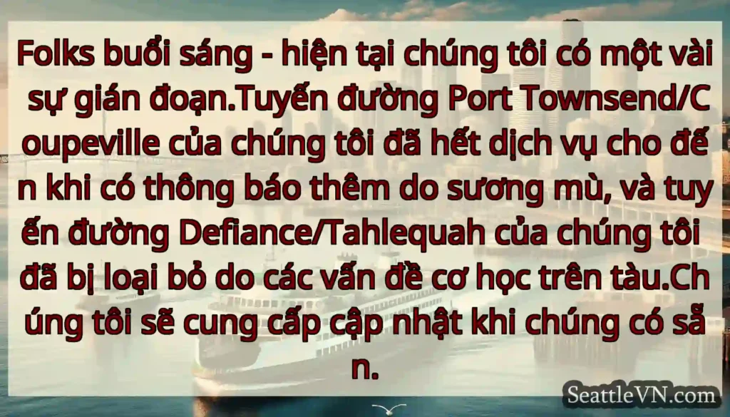 Folks buổi sáng - hiện tại chúng tôi có một vài