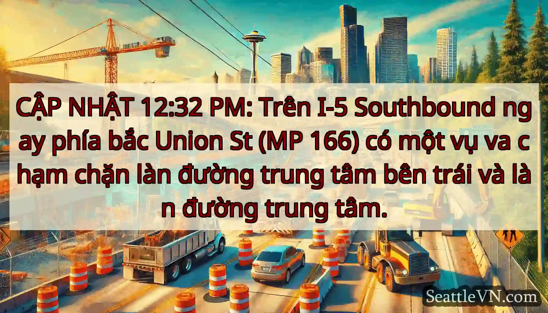 CẬP NHẬT 12:32 PM: Trên I-5 Southbound ngay phía
