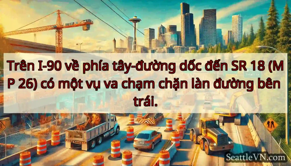 Trên I-90 về phía tây-đường dốc đến SR 18 (MP 26)