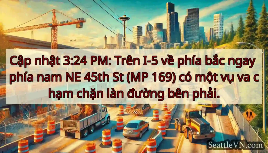 Cập nhật 3:24 PM: Trên I-5 về phía bắc ngay phía