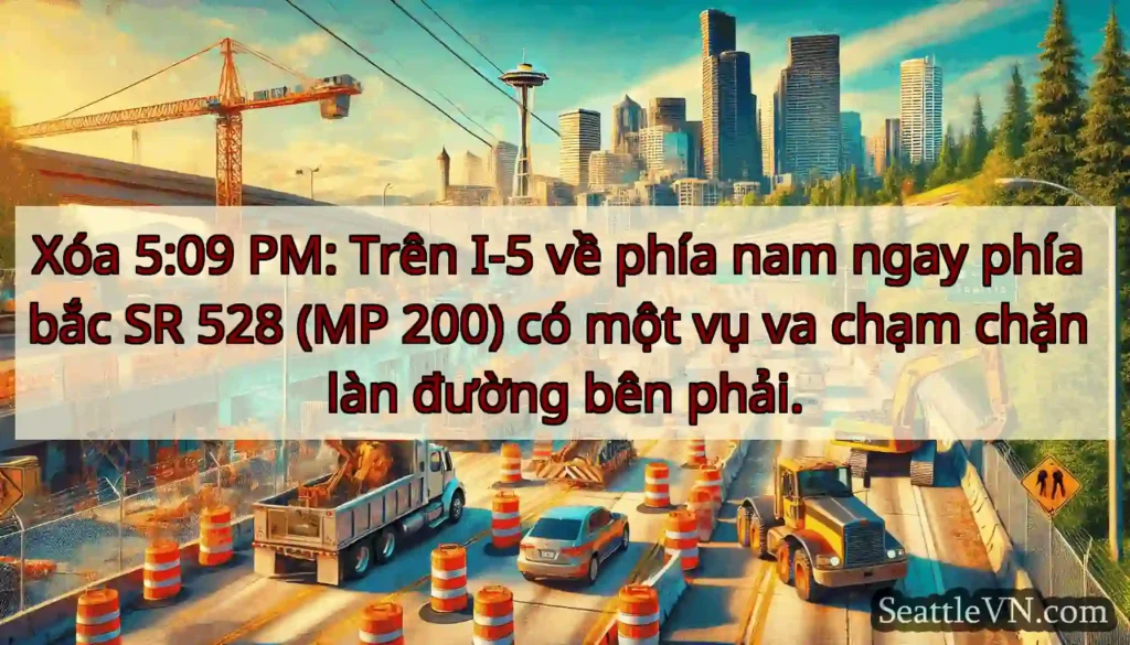 Xóa 5:09 PM: Trên I-5 về phía nam ngay phía bắc