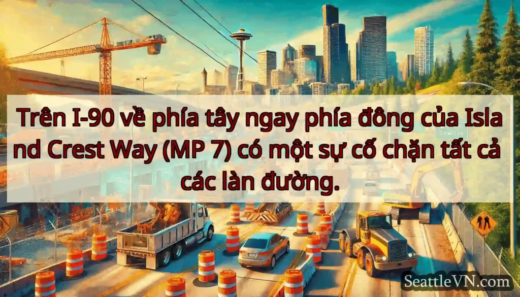 Trên I-90 về phía tây ngay phía đông của Island