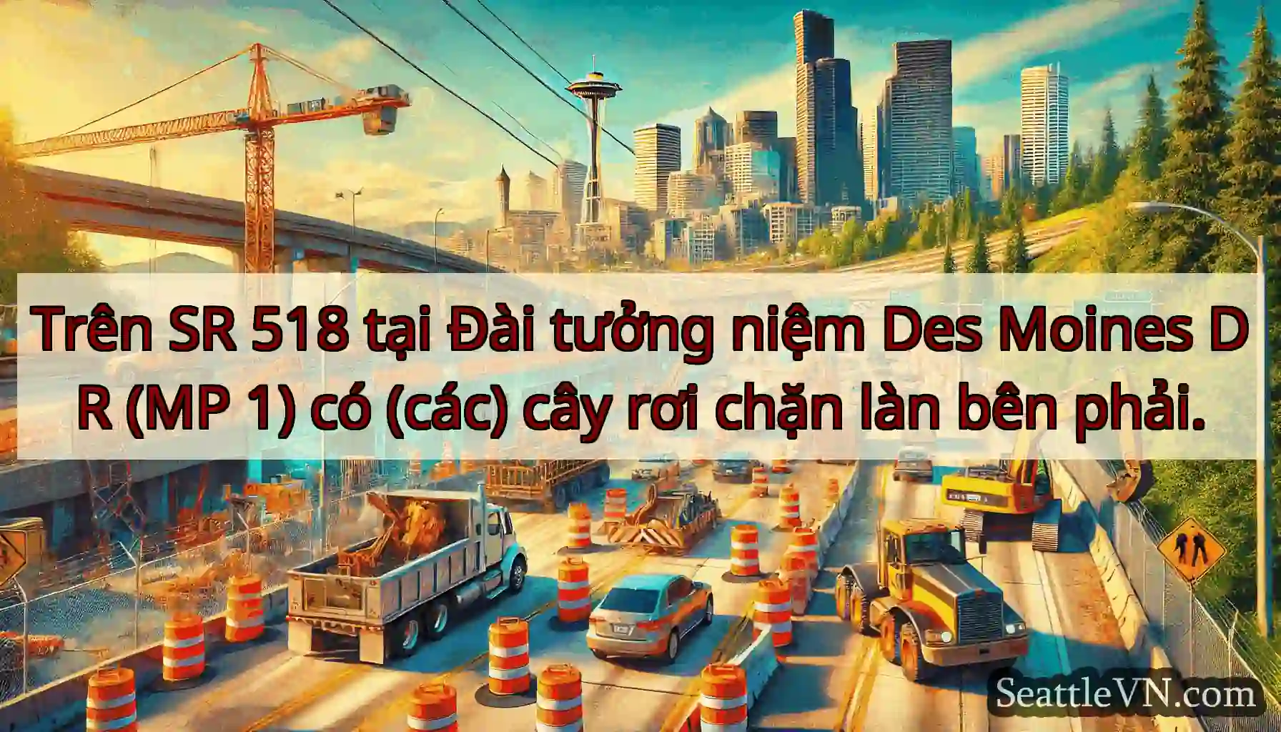 Trên SR 518 tại Đài tưởng niệm Des Moines DR (MP