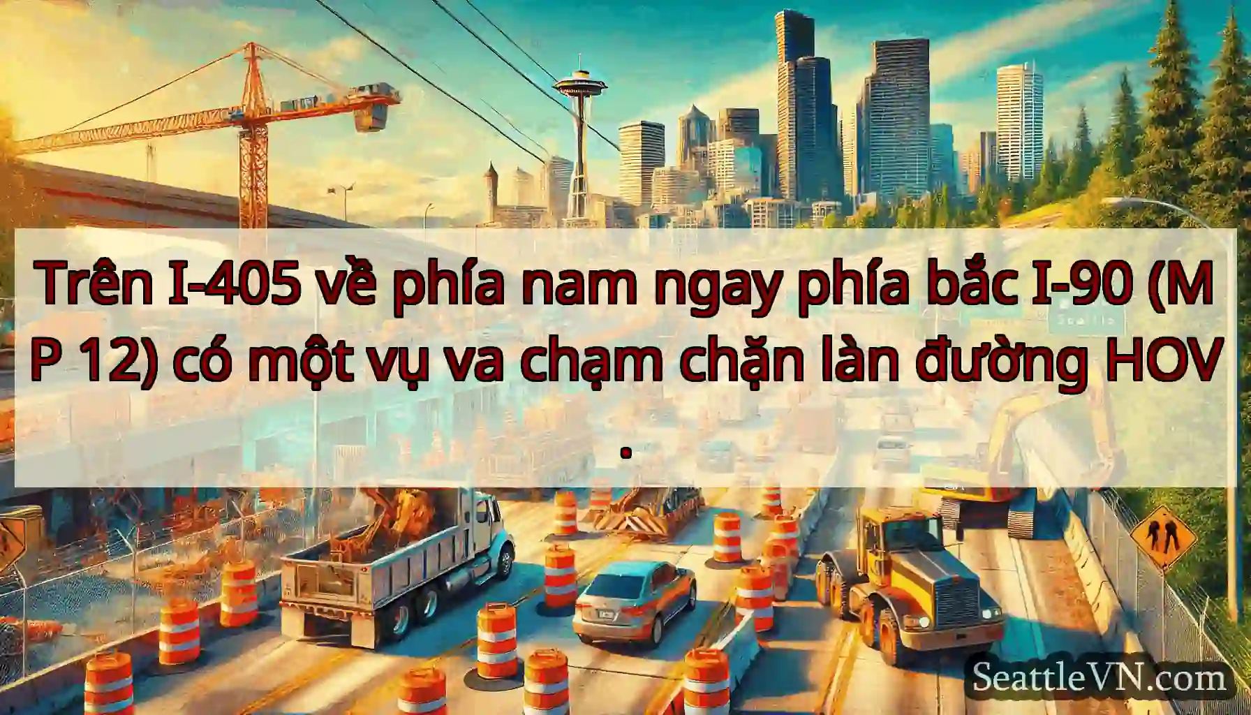 Trên I-405 về phía nam ngay phía bắc I-90 (MP 12)