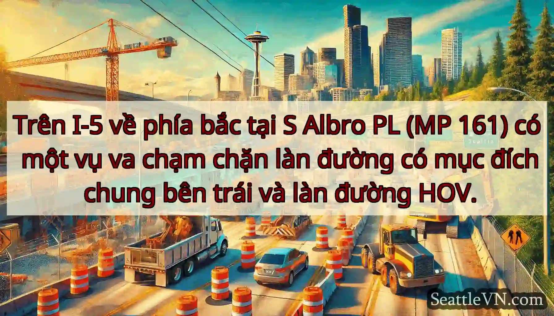 Trên I-5 về phía bắc tại S Albro PL (MP 161) có