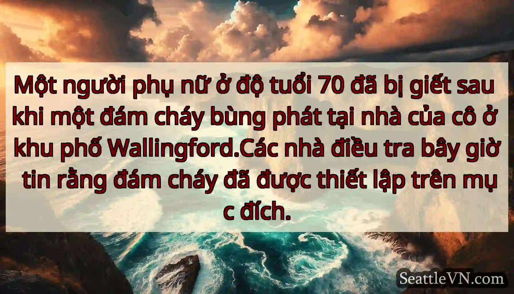 Một người phụ nữ ở độ tuổi 70 đã bị giết sau khi