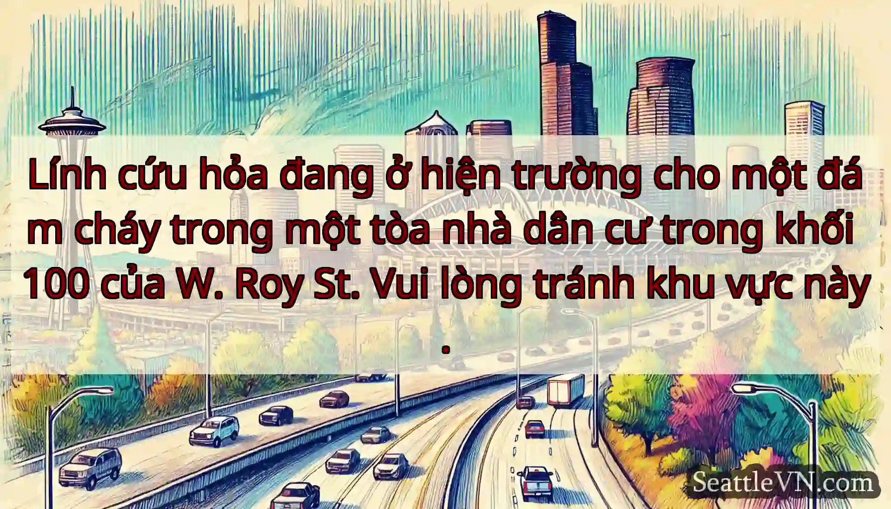Lính cứu hỏa đang ở hiện trường cho một đám cháy