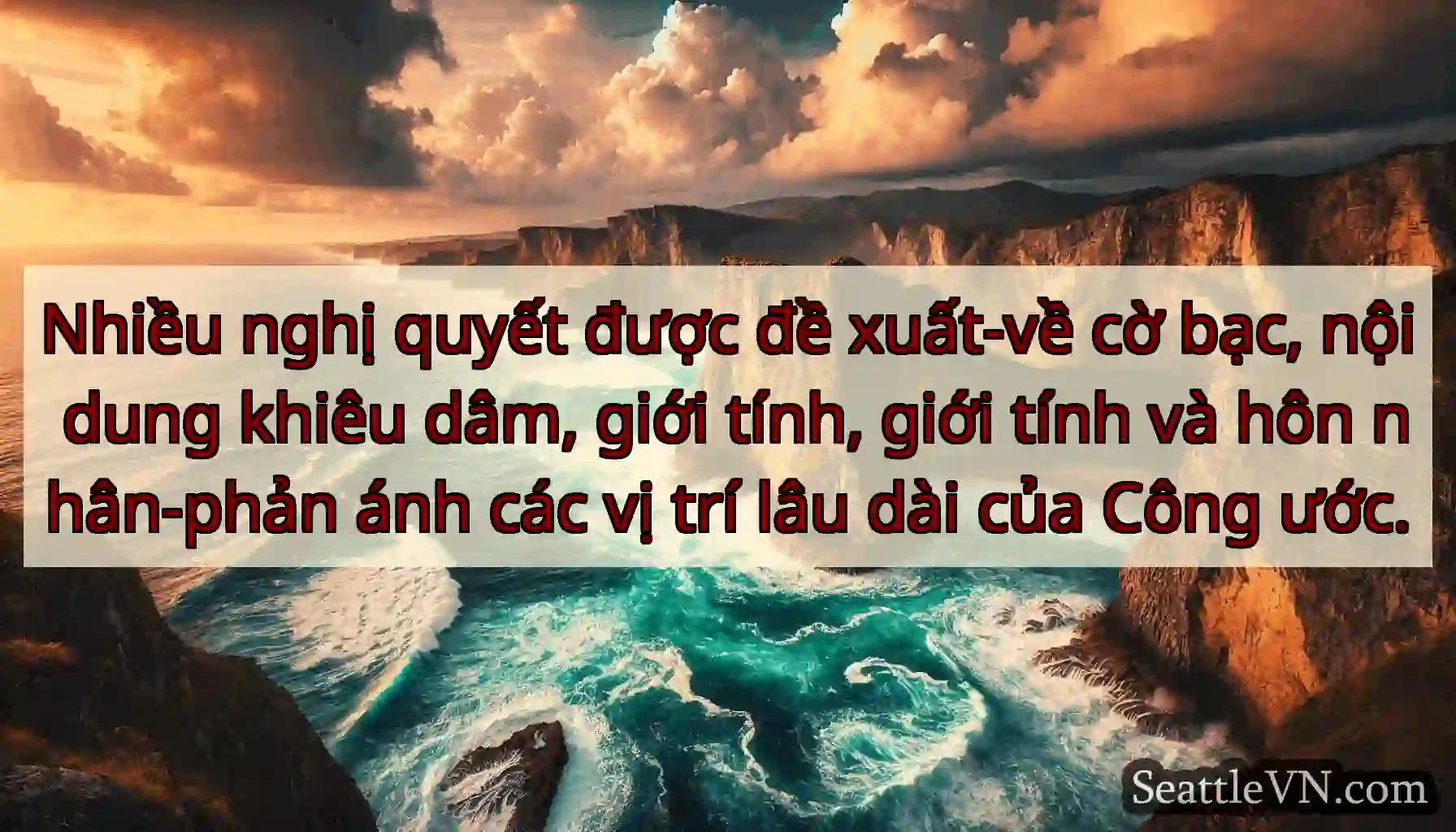Nhiều nghị quyết được đề xuất-về cờ bạc, nội dung
