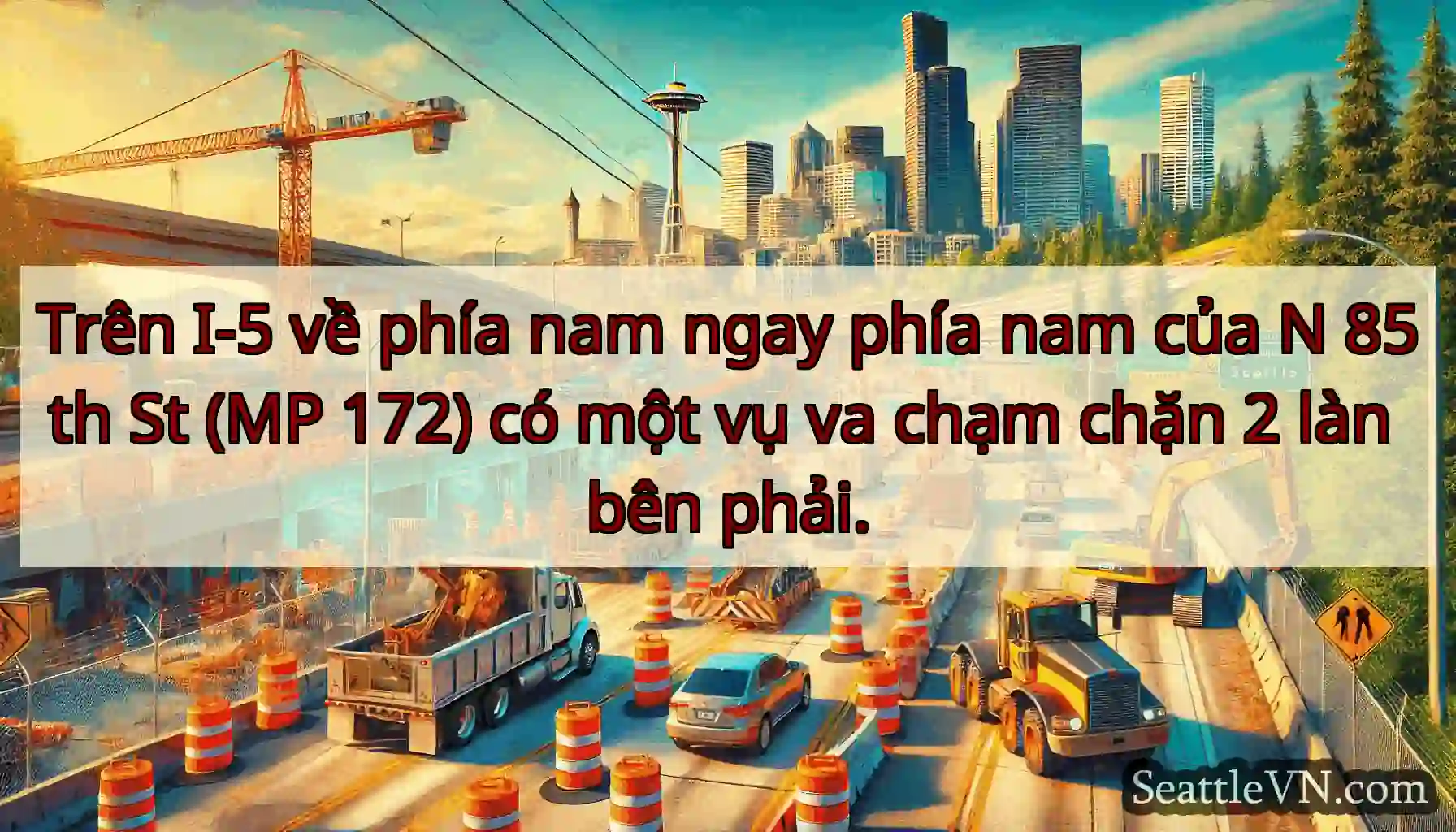 Trên I-5 về phía nam ngay phía nam của N 85th St