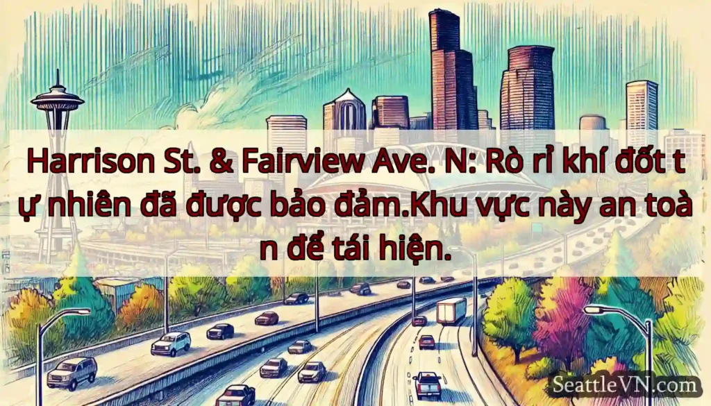 Harrison St. & Fairview Ave. N: Rò rỉ khí đốt tự