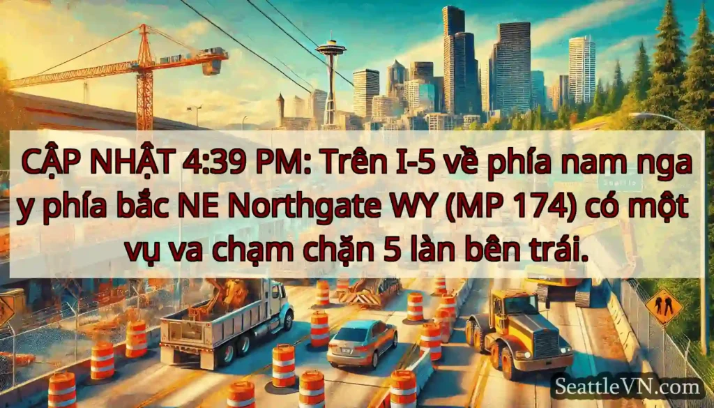 CẬP NHẬT 4:39 PM: Trên I-5 về phía nam ngay phía