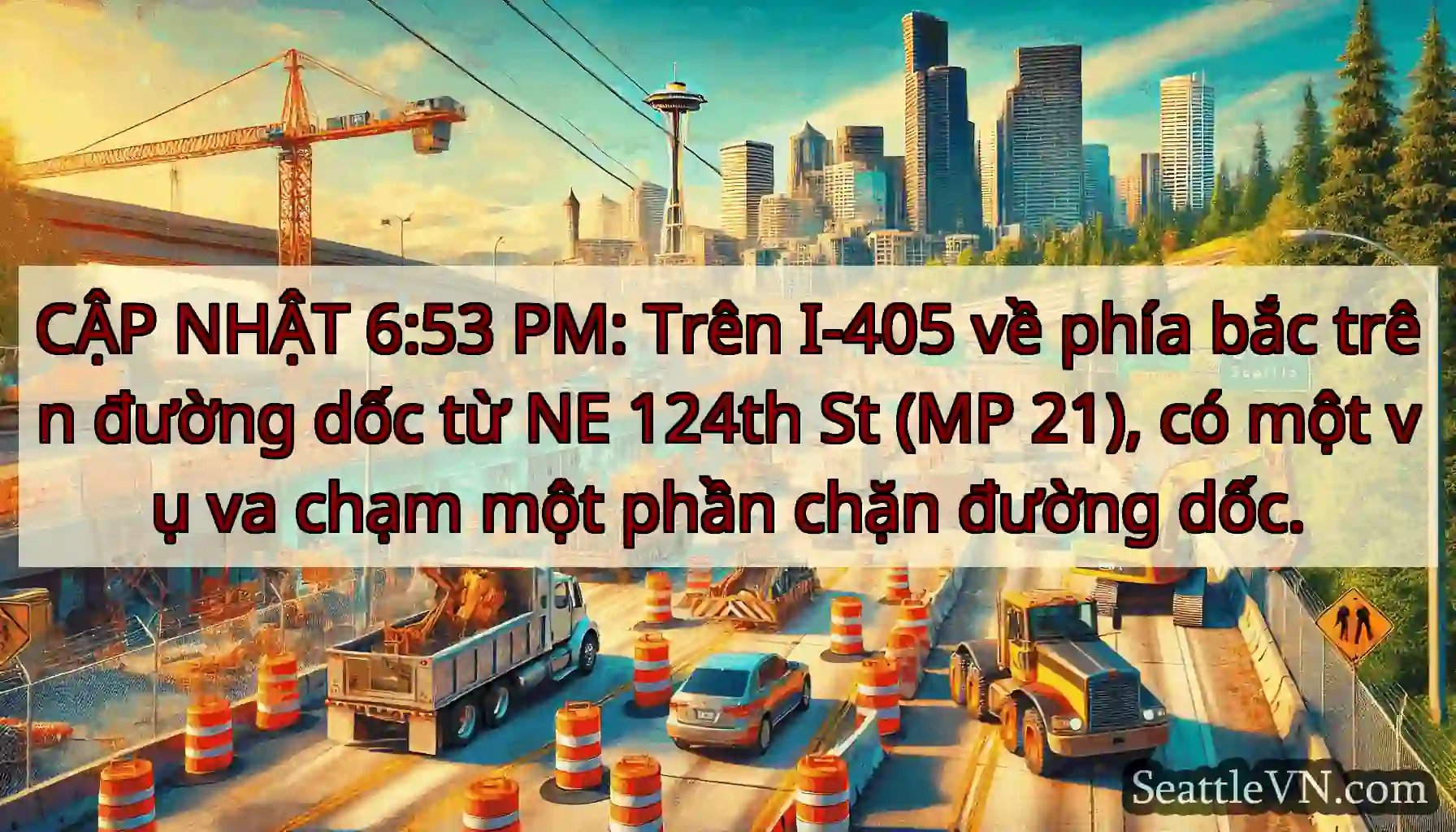 CẬP NHẬT 6:53 PM: Trên I-405 về phía bắc trên