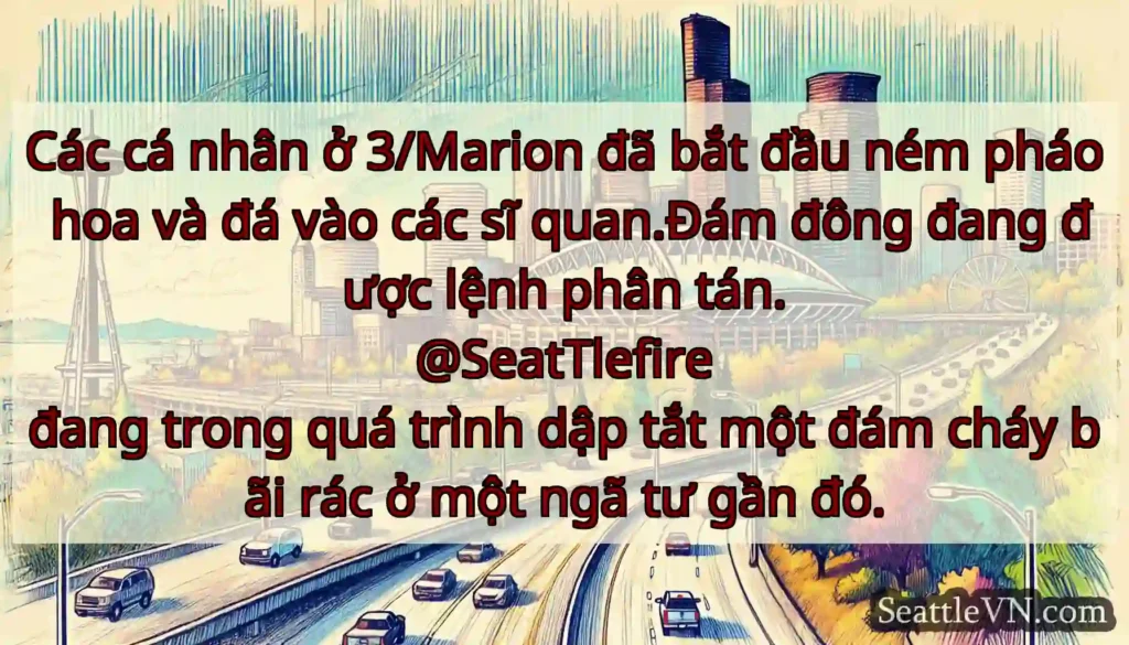 Các cá nhân ở 3/Marion đã bắt đầu ném pháo hoa và