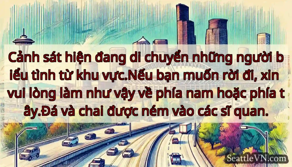 Cảnh sát hiện đang di chuyển những người biểu