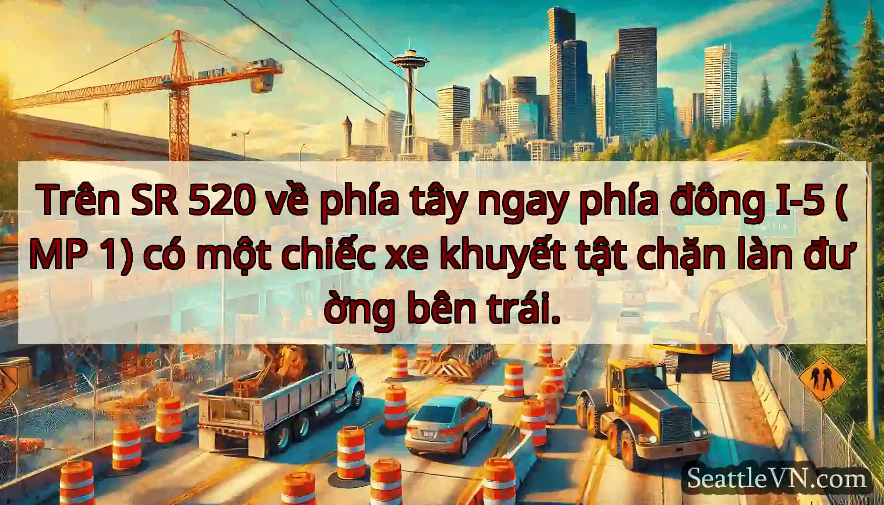 Trên SR 520 về phía tây ngay phía đông I-5 (MP 1)