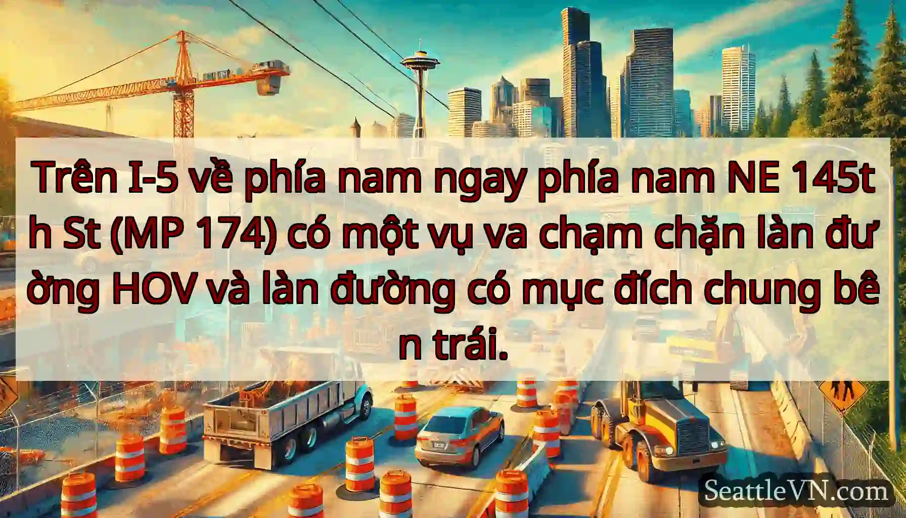 Trên I-5 về phía nam ngay phía nam NE 145th St
