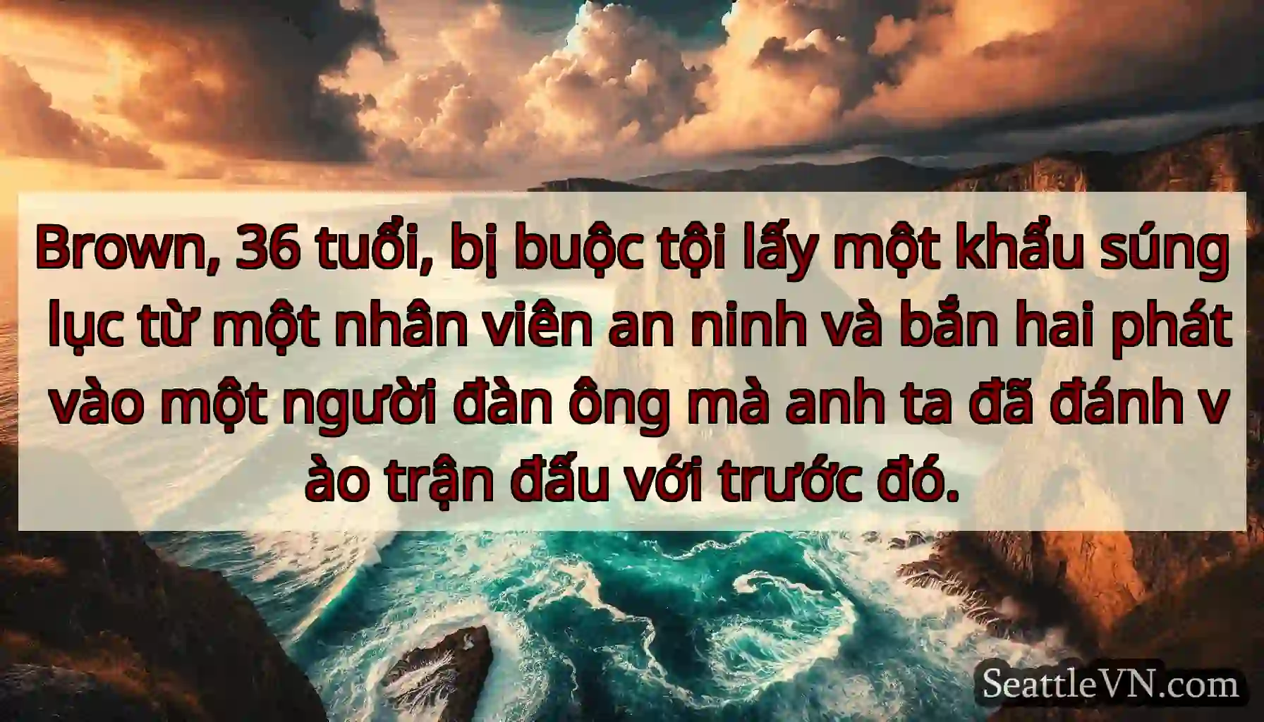 Brown, 36 tuổi, bị buộc tội lấy một khẩu súng lục