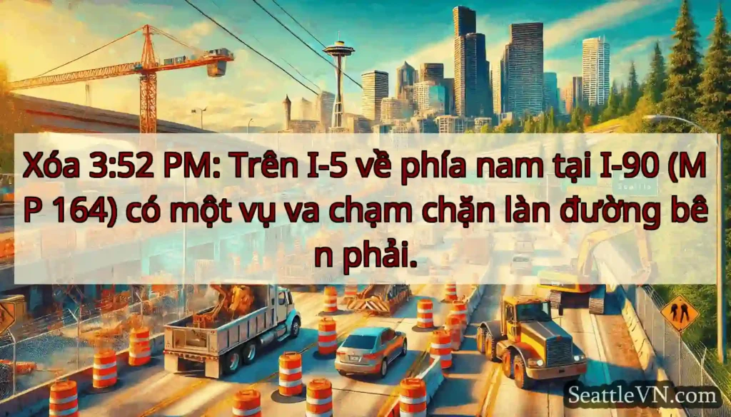 Xóa 3:52 PM: Trên I-5 về phía nam tại I-90 (MP