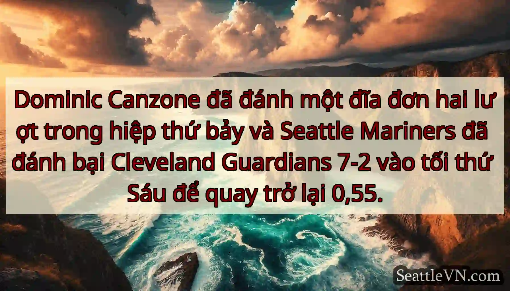 Dominic Canzone đã đánh một đĩa đơn hai lượt