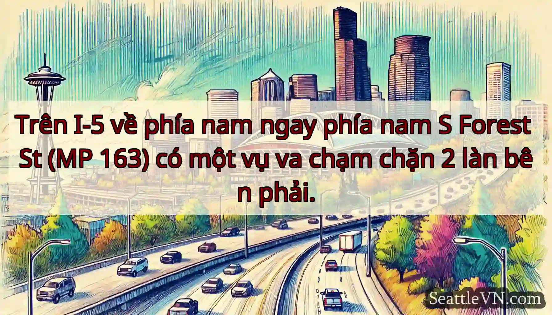 Trên I-5 về phía nam ngay phía nam S Forest St